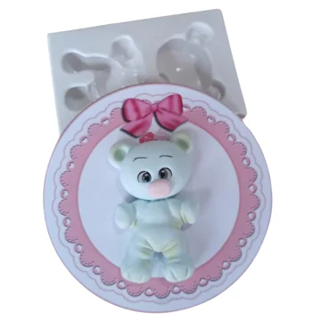 Molde de Silicone Urso...